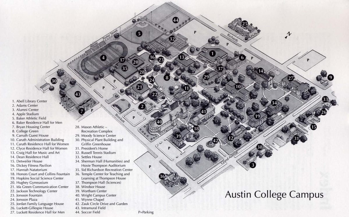 Austin Campus szkoła wyższa mapie