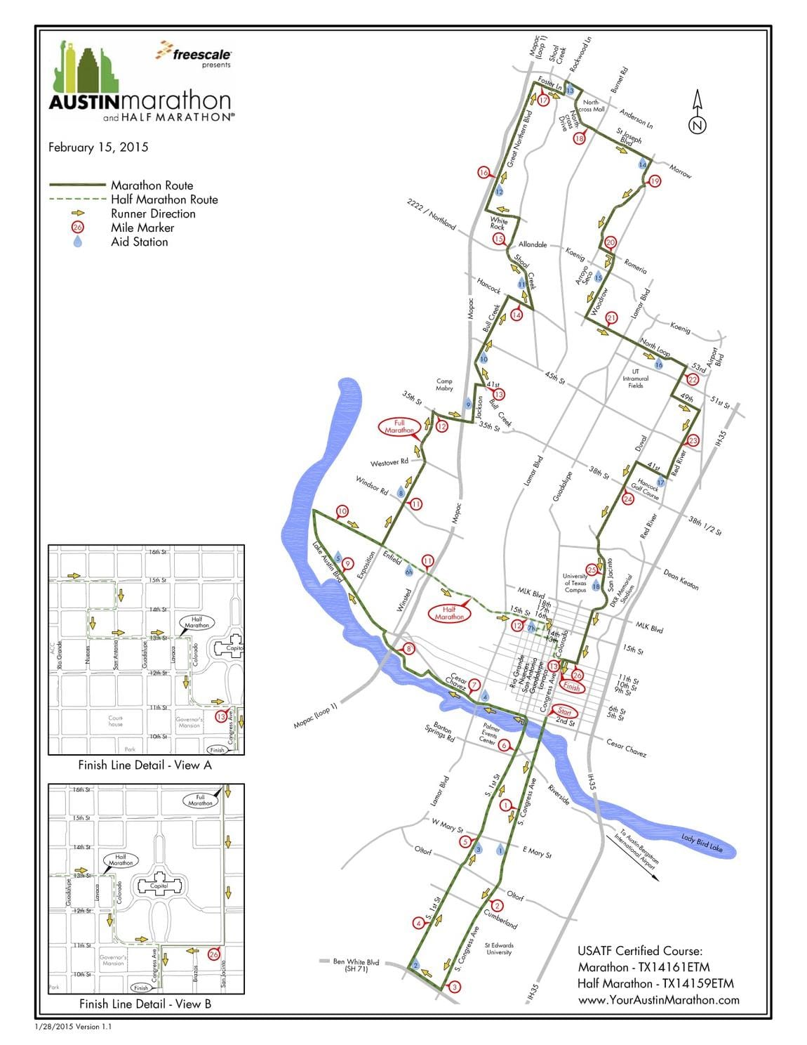 mapa Austin maraton