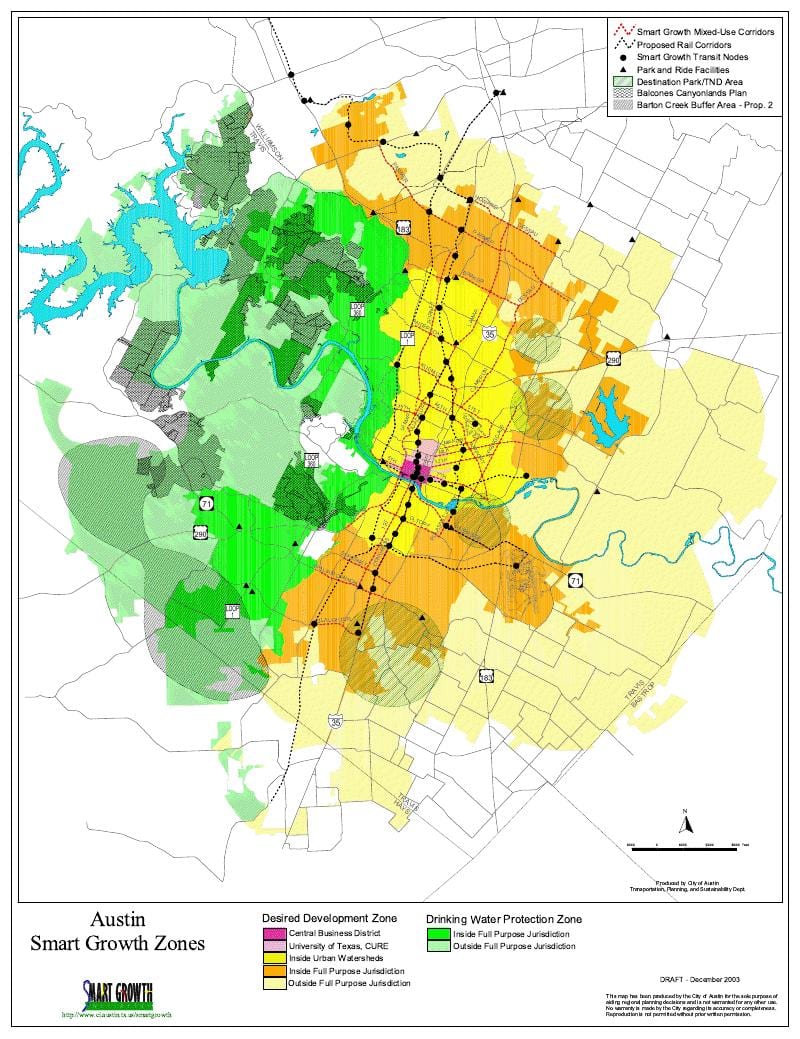Austin mapa rozwoju