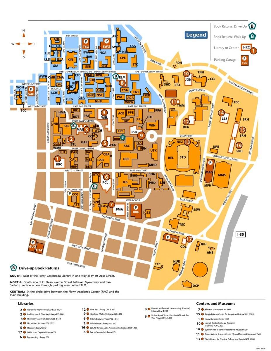 mapa Południowo-kalifornijski uniwersytet campus